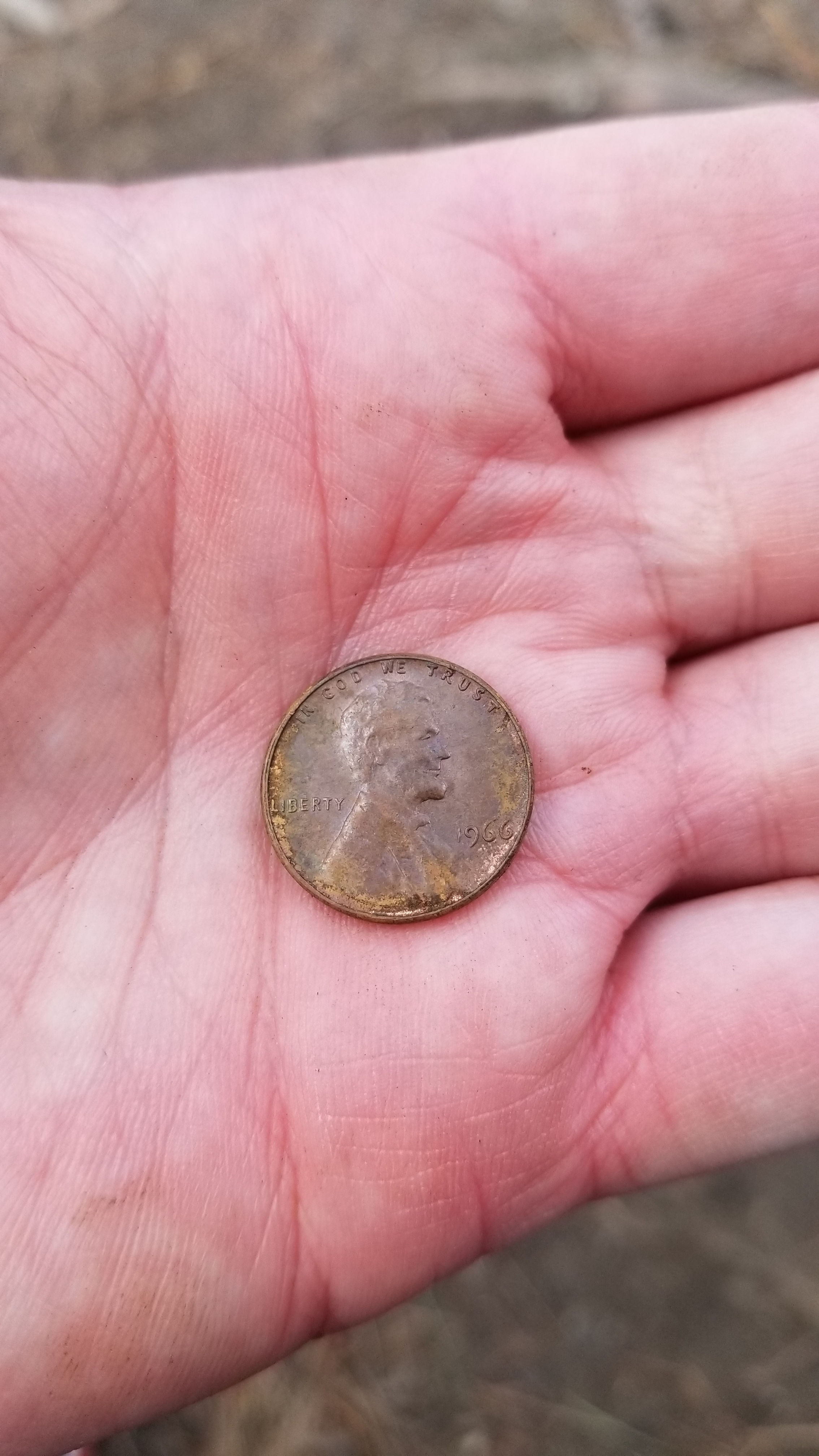 Found penny on basket 17