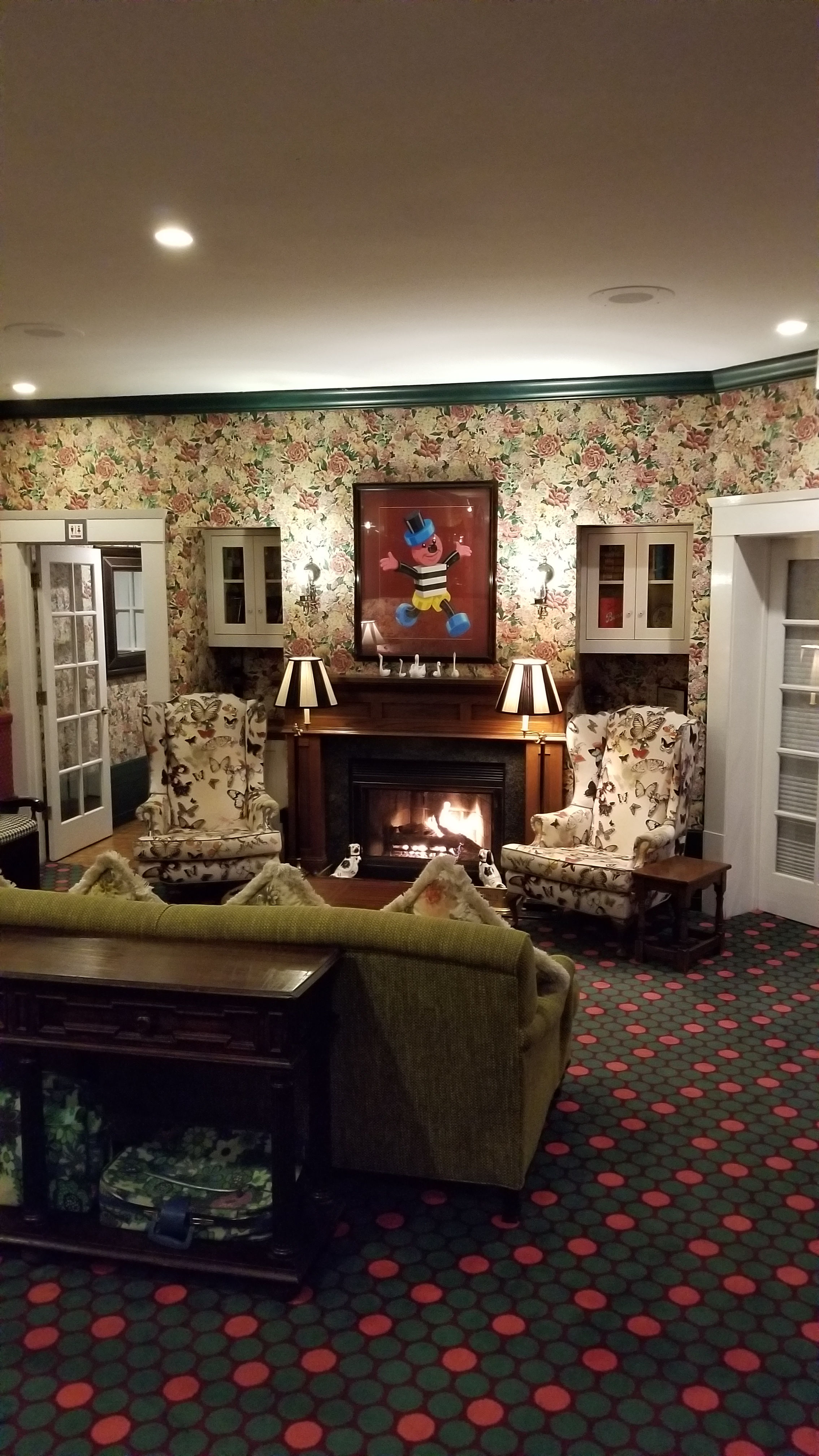 Fireplace downstairs